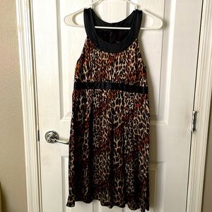 Betsey Johnson Silk Leopard Cocktail Dress
